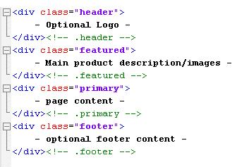Basic HTML structure