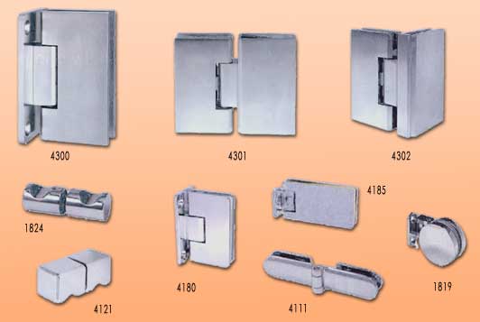 Muestras de bisagras y tiradores