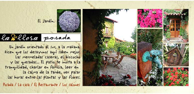 Jard&iacute;n de Casa Rural en Cantabria, junto a la playa de Somo y la Bah&iacute;a de Santander. Turismo Rural de Calidad, Habitaciones y Apartamentos. Vivienda Rural. Tel&eacute;fono 942.51.06.02.